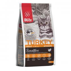 Корм для кошек Blitz Adult Cat Sensitive Turkey