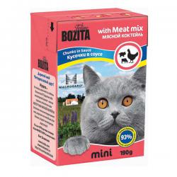 Корм для кошек Bozita Feline Mini Meat Mix — Chunks in Sauce