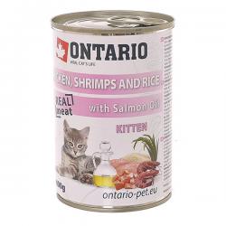 Корм для котят Ontario Kitten Chicken & Shrimps with Rice & Salmon Oil
