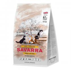 Корм для кошек Savarra Adult Cat Light/Sterilized Turkey & Rice Hypoallergenic