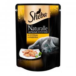 Корм для кошек Sheba Naturalle — «Цельные кусочки из курицы и индейки»
