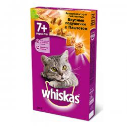 Whiskas Вкусные подушечки с паштетом - Аппетитное ассорти с мясом птицы для кошек старше 7 лет