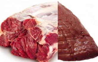 Мясо и мясные продукты (говядина 52%, мясо страуса 15%)