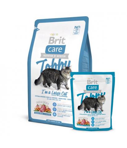 Корм для кошек Brit Care Tobby I'm a Large Cat — Duck & Chicken Grain-Free Hypoallergenic