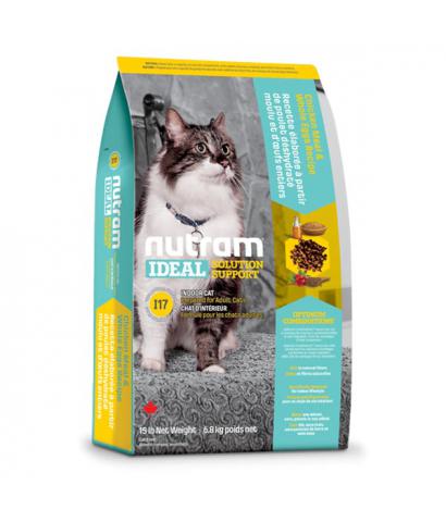 Корм для кошек Nutram Ideal Solution Support® I17 Indoor Cat Chicken, Rolled Oats & Whole Eggs