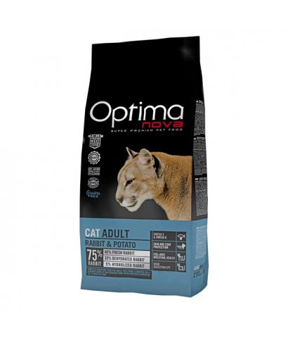 Корм для кошек Optima Nova Adult Cat Rabbit & Potato Grain Free, Hypoallergenic