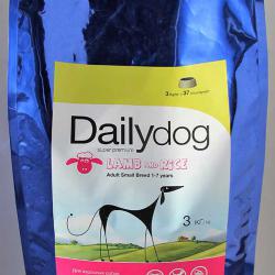 Фото сухого полнорационного корма «Дейли Дог» с ягнёнком и рисом для взрослых собак мелких пород от 1 до 7 лет