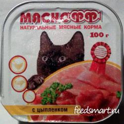 Фото консервированного корма для кошек «Мяснофф» — «Цыплёнок»
