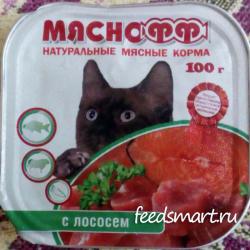 Фото консервированного корма для кошек «Мяснофф» — «Лосось»