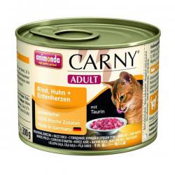 Корм Animonda Carny Adult Cat Rind, Huhn + Entenherzen