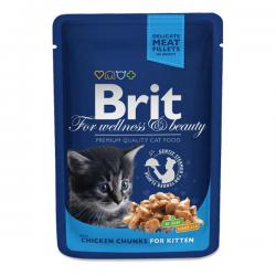 Корм Brit with Chicken Chunks for Kitten