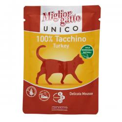 Корм для кошек Morando Miglior Gatto Unico 100% Tacchino — Turkey Delicata Mousse