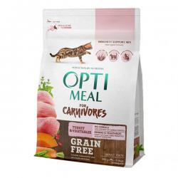 Корм для кошек Optimeal for Carnivores Adult Cat Turkey & Vegetables Grain Free