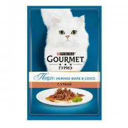 Корм для кошек Purina Gourmet Perle — «Нежное филе в соусе» с уткой
