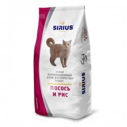 Корм для кошек Sirius «Лосось и рис»