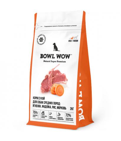 Bowl Wow «Ягненок, индейка, рис и морковь»