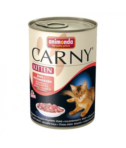 Корм для котят Animonda Carny Kitten Rind + Putenherzen