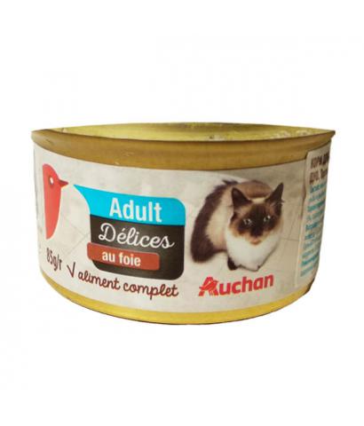 Корм для кошек Auchan Adult Cat Delices Au Foie