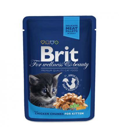 Корм Brit with Chicken Chunks for Kitten