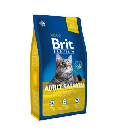 Корм для кошек Brit Premium Adult Cat — Delicate Salmon and Salmon Gravy