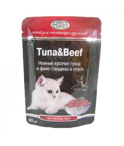 Корм для кошек Gina Cat Tuna & Beef