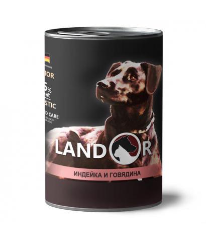 Корм для щенков Landor Puppy Turkey & Beef