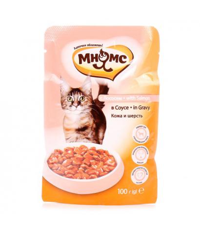 Корм для кошек «Мнямс» с лососем в соусе для взрослых кошек