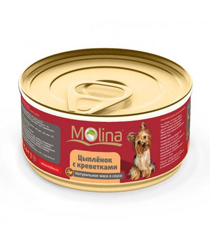 Корм для собак Molina «Цыплёнок с креветками»