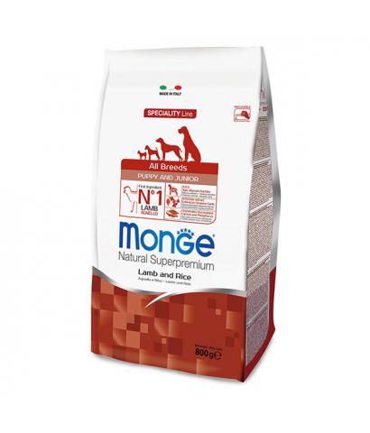 Корм для щенков Monge Speciality Line Puppy & Junior All Breeds Lamb & Rice