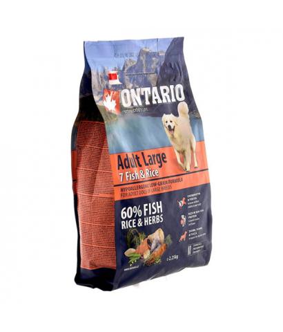 Корм для собак Ontario Adult Dog Large Breed 7 Fish & Rice Hypoallergenic