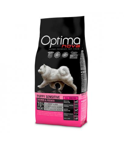 Корм для щенков Optima Nova Puppy Sensitive All Breeds Salmon & Potato Grain Free
