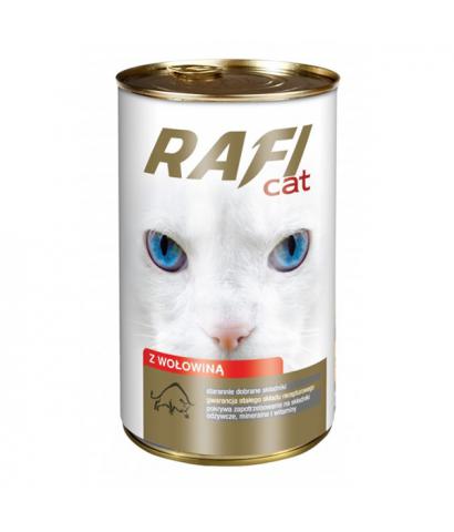 Корм для кошек Rafi — кусочки в соусе с говядиной