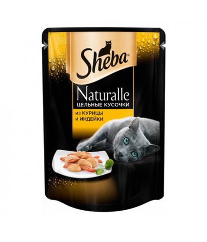 Корм для кошек Sheba Naturalle — «Цельные кусочки из курицы и индейки»
