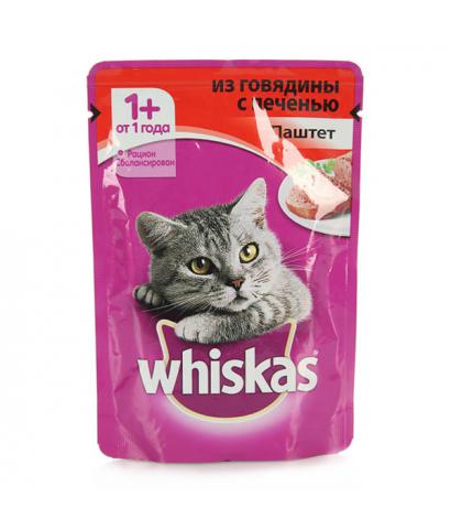 Корм для кошек Whiskas — «Паштет из говядины с печенью»