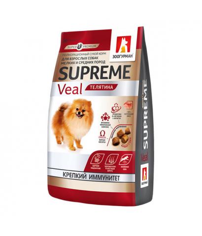 Корм «Зоогурман» Supreme Veal «Телятина» для взрослых собак мелких и средних пород