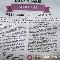 Duke's Farm Adult Cat Fresh Lamb