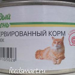 Фото консервированного корма «Каждый день» — с говядиной для взрослых кошек
