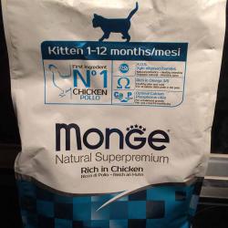 Фото сухого полнорационного корма «Монж Нэйчерал» с курицей для котят от 1 до 12 месяцев