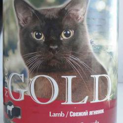 Фото консервированного полнорационного корма «Неро Голд» с ягнёнком для взрослых кошек