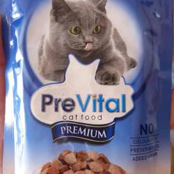Фото консервированного корма «Превитал Премиум» в желе с уткой и бараниной для взрослых кошек