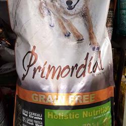 Фото сухого беззернового полнорационного корма «Примордиал» с олениной и индейкой для взрослых собак всех пород и размеров